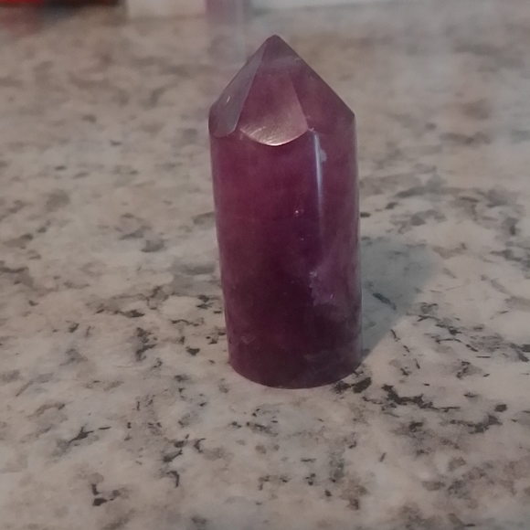 Watermelon Fluorite cylinder point mini - Picture 3 of 3